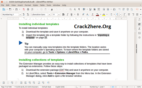 LibreOffice 7.4.2.3 Crack + Serial Key 2023 Free Download